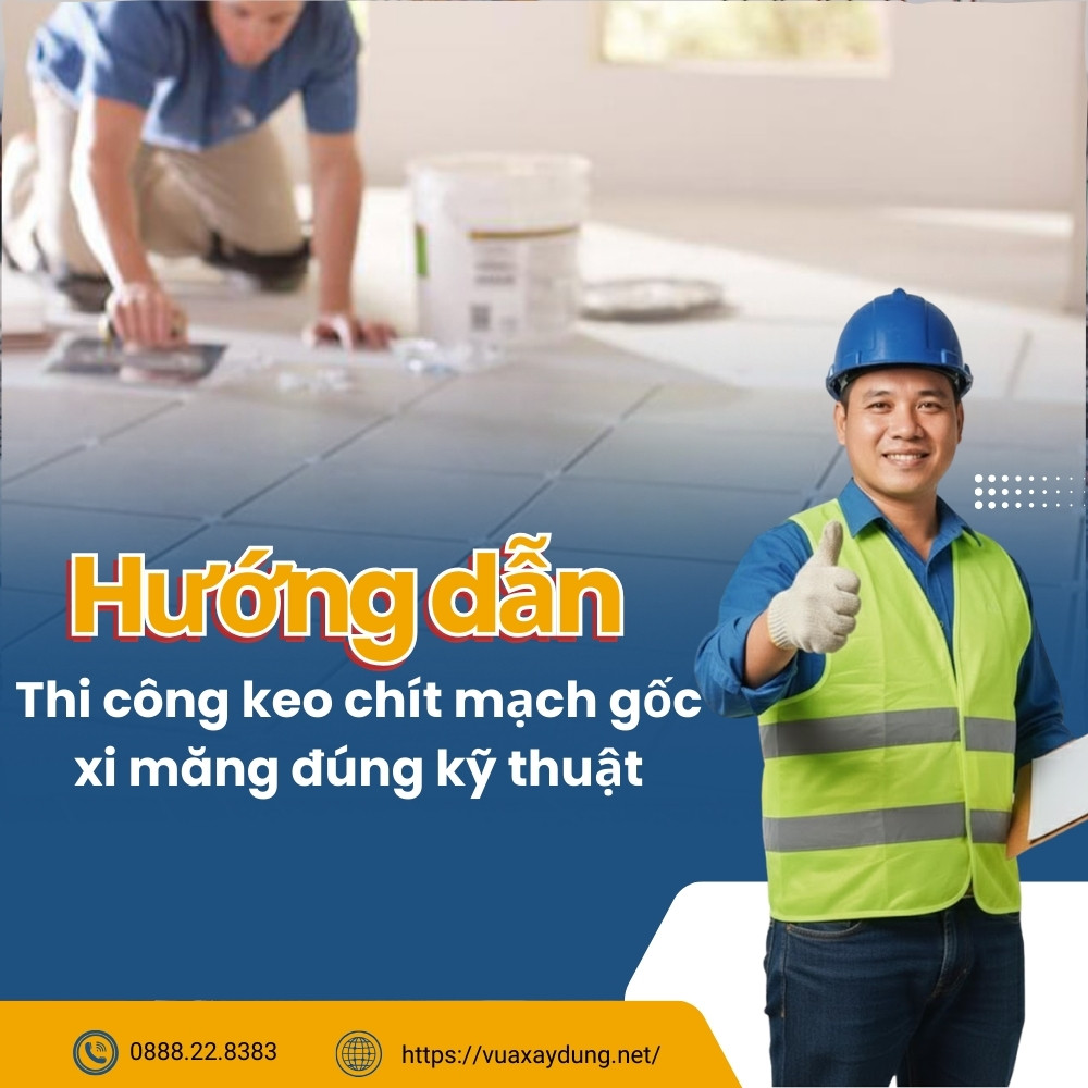 Hướng dẫn thi công keo chít mạch gốc xi măng