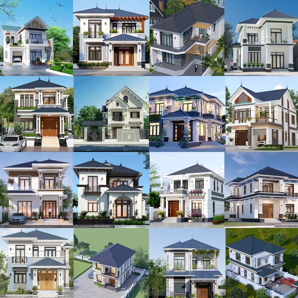 Mẫu nhà 2 tầng đẹp ở nông thôn