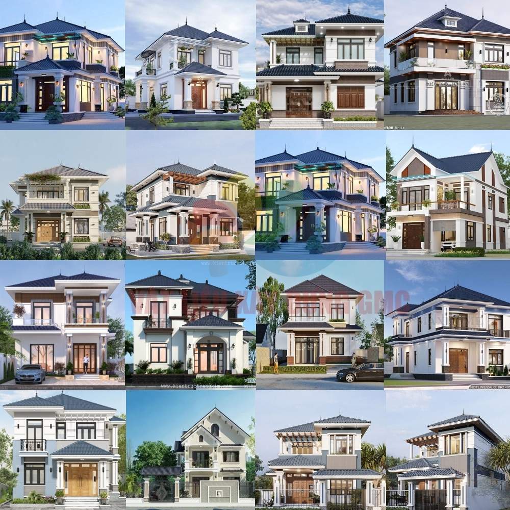 Mẫu nhà 2 tầng mái nhật