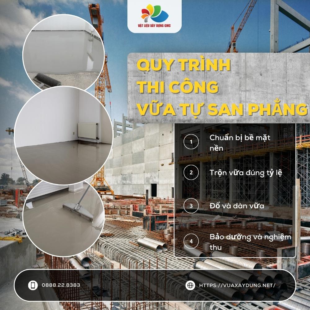 Quy trình thi công vữa tự san phẳng