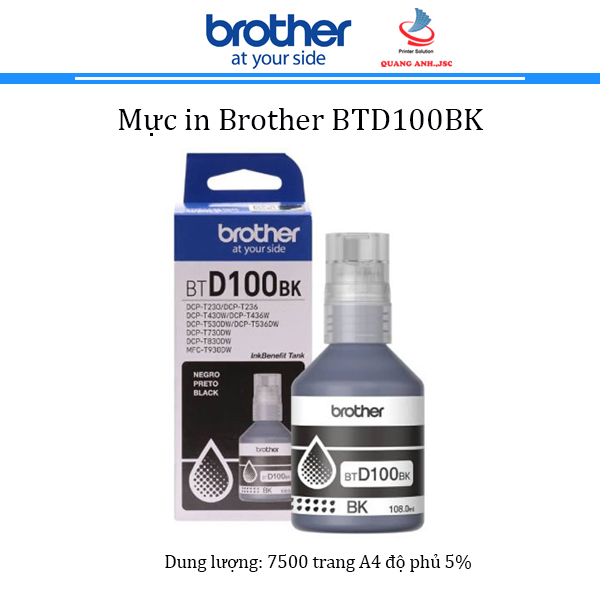 Mực in phun Brother BTD100BK