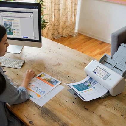 Máy scan Brother ADS-4700W (Scan 2 mặt | ADF 80 tờ | 40ppm/80ipm | A4 | USB | LAN | WIFI)