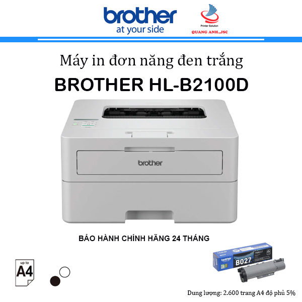 Máy in Laser A4 Brother B2100D ( In 2 mặt  / USB / tốc độ cao / Tiết kiệm mực )