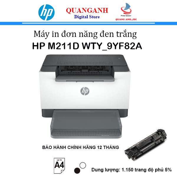 Máy in Laser đen trắng HP M211d 9YF82A (In đảo mặt, A4, USB)