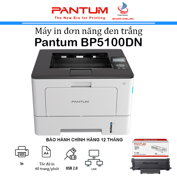 Máy in đơn năng đen trắng BP5100DN (In đảo mặt/A4/A5/Lan)