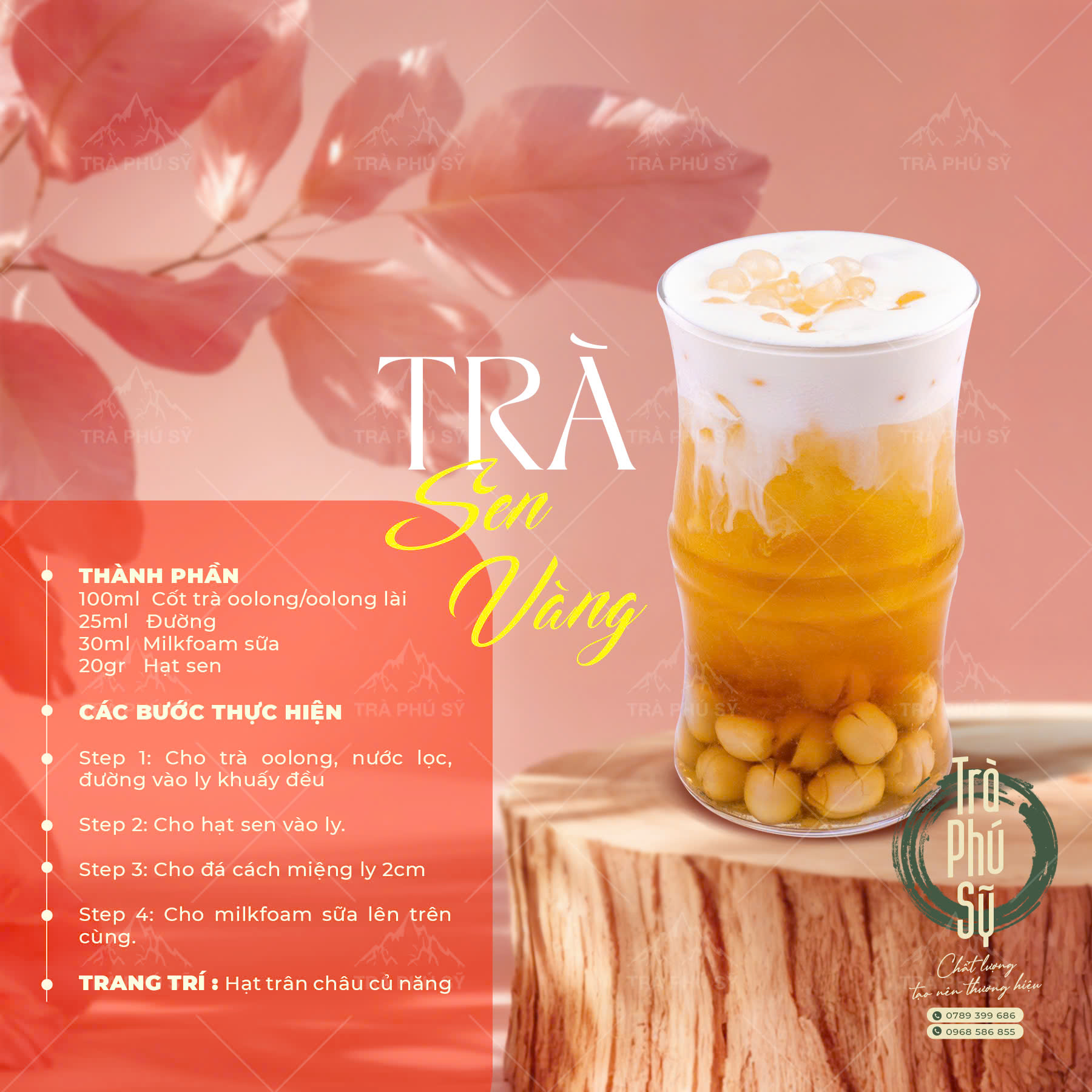 Công Thức Pha Chế Trà Sen Vàng