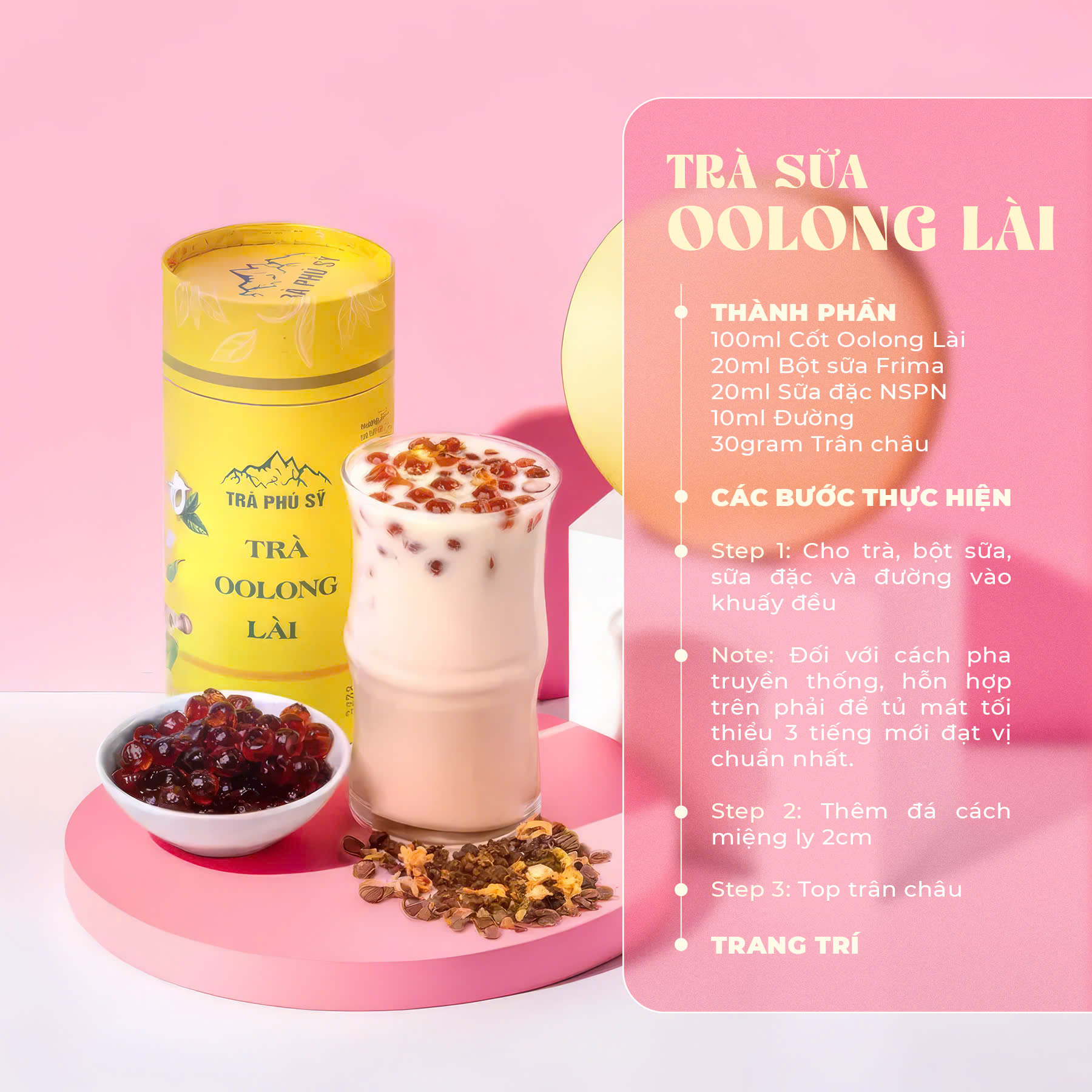 Công Thức Pha Chế  Trà Sữa Oolong Lài