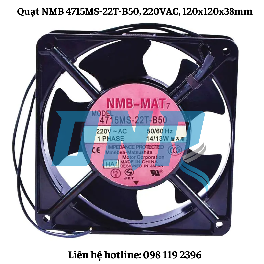 Quạt NMB 4715MS-22T-B50, 220VAC, 120x120x38mm Vật Tư 247