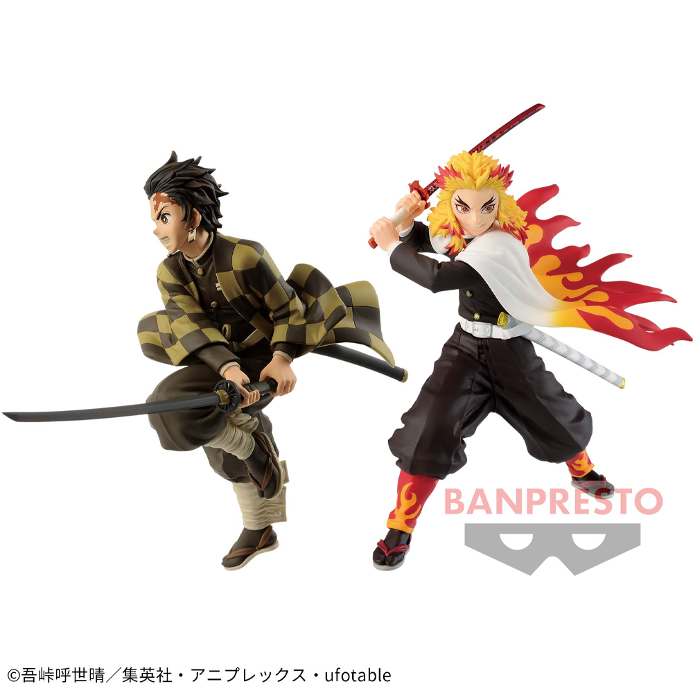 Mô hình Kamado Tanjiro & Rengoku Kyojuro - Vibration Stars - Demon Slayer Chính hãng Bandai