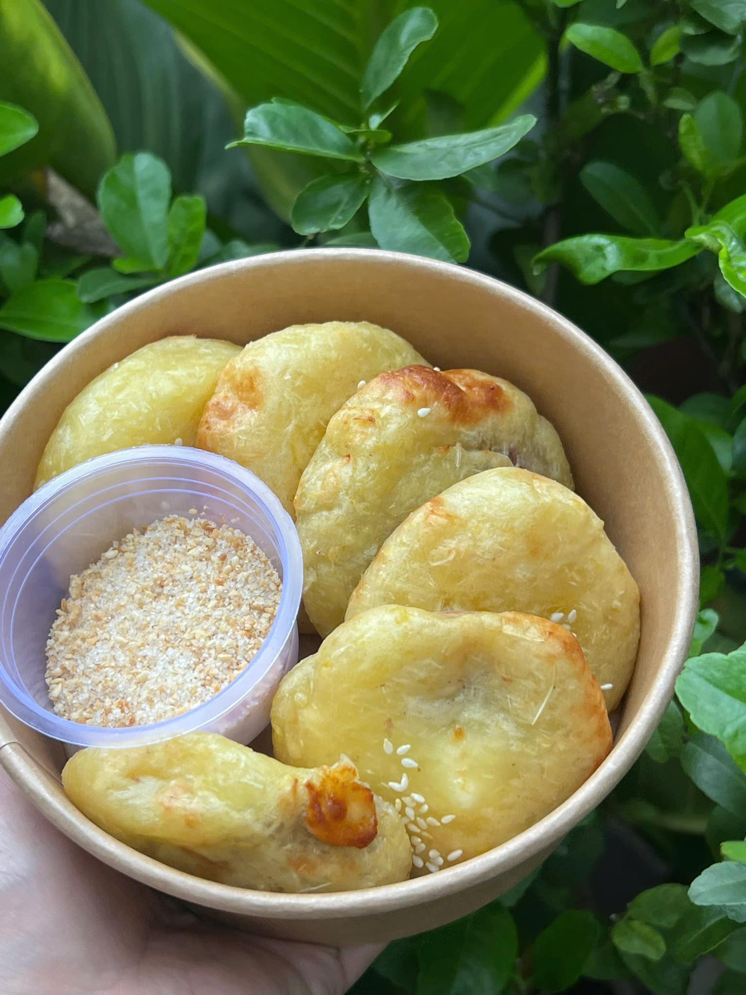 Bánh Sắn Giã Nướng - Nhân đậu xanh sầu riêng - Đậu đỏ mochi