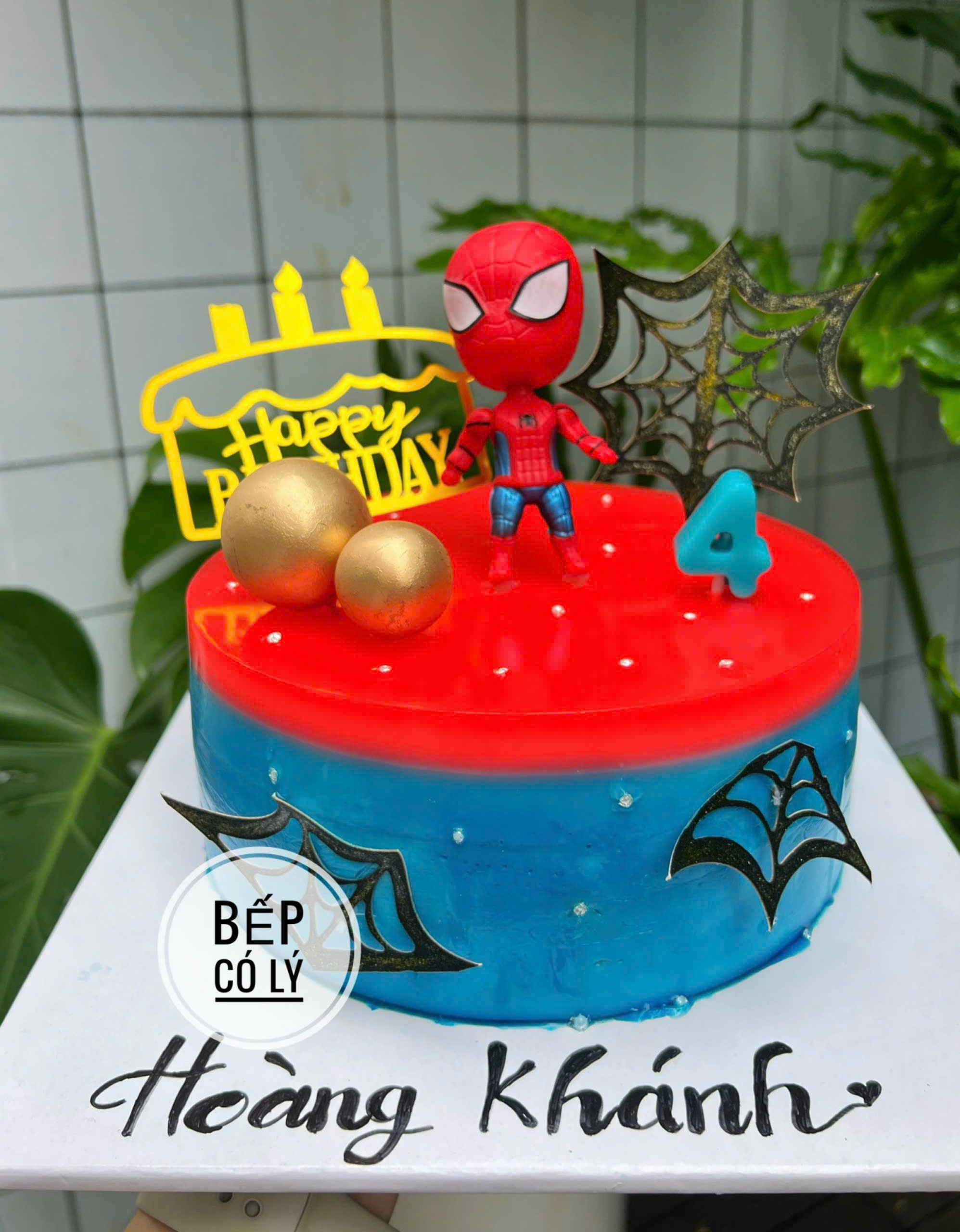 Rau Câu Sinh Nhật Bé Trai - Chủ Đề Người Nhện