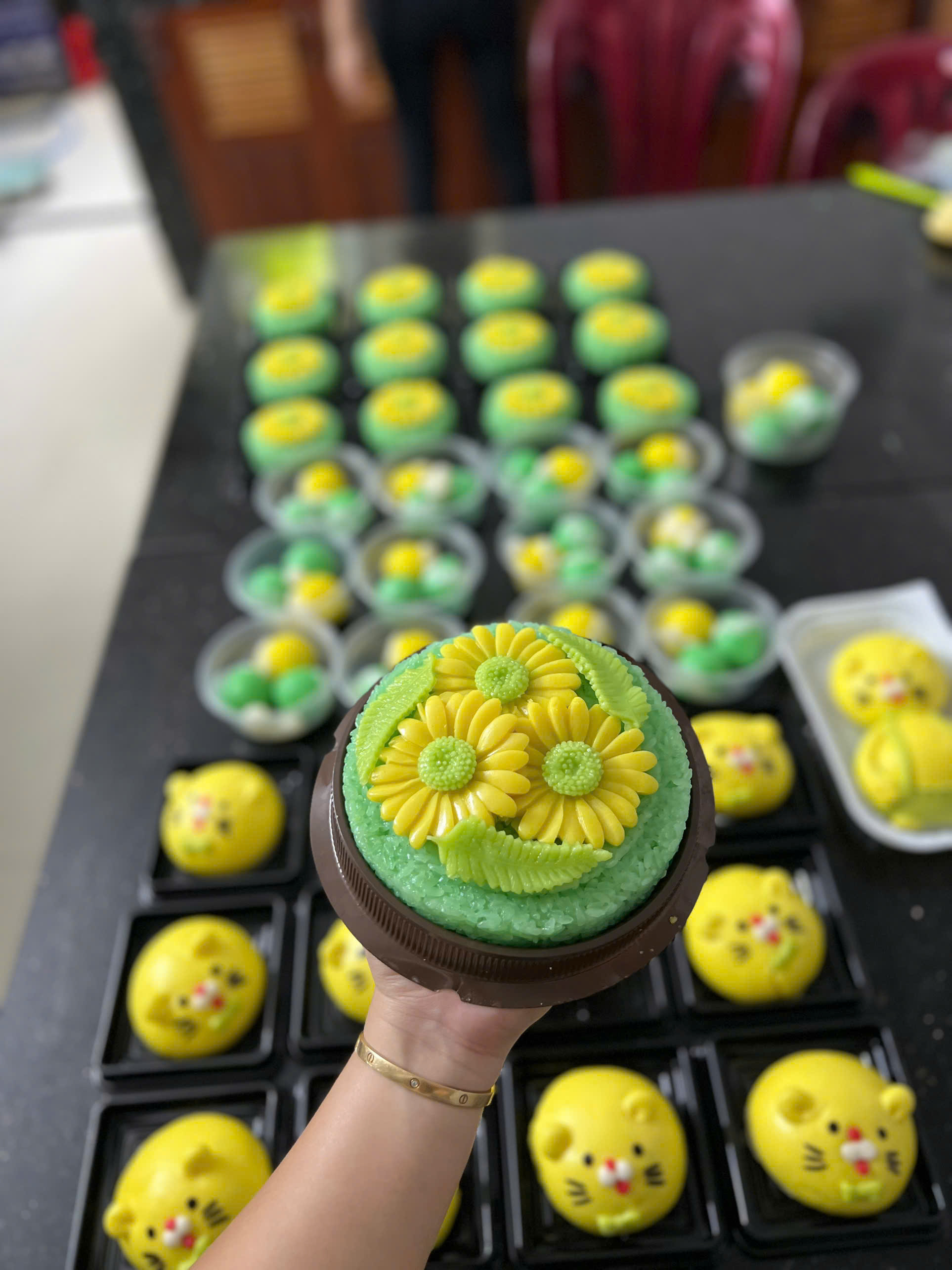 Xôi màu xanh mint - Hoa Cúc