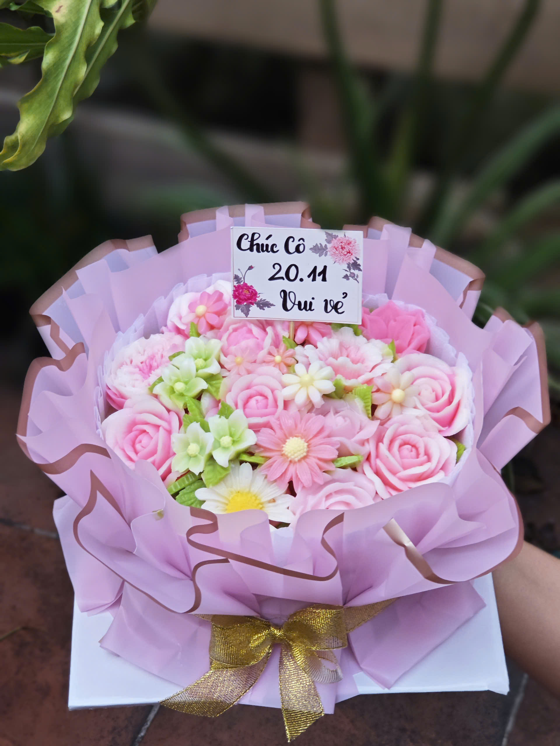 Rau Câu Sinh Nhật Bó Hoa