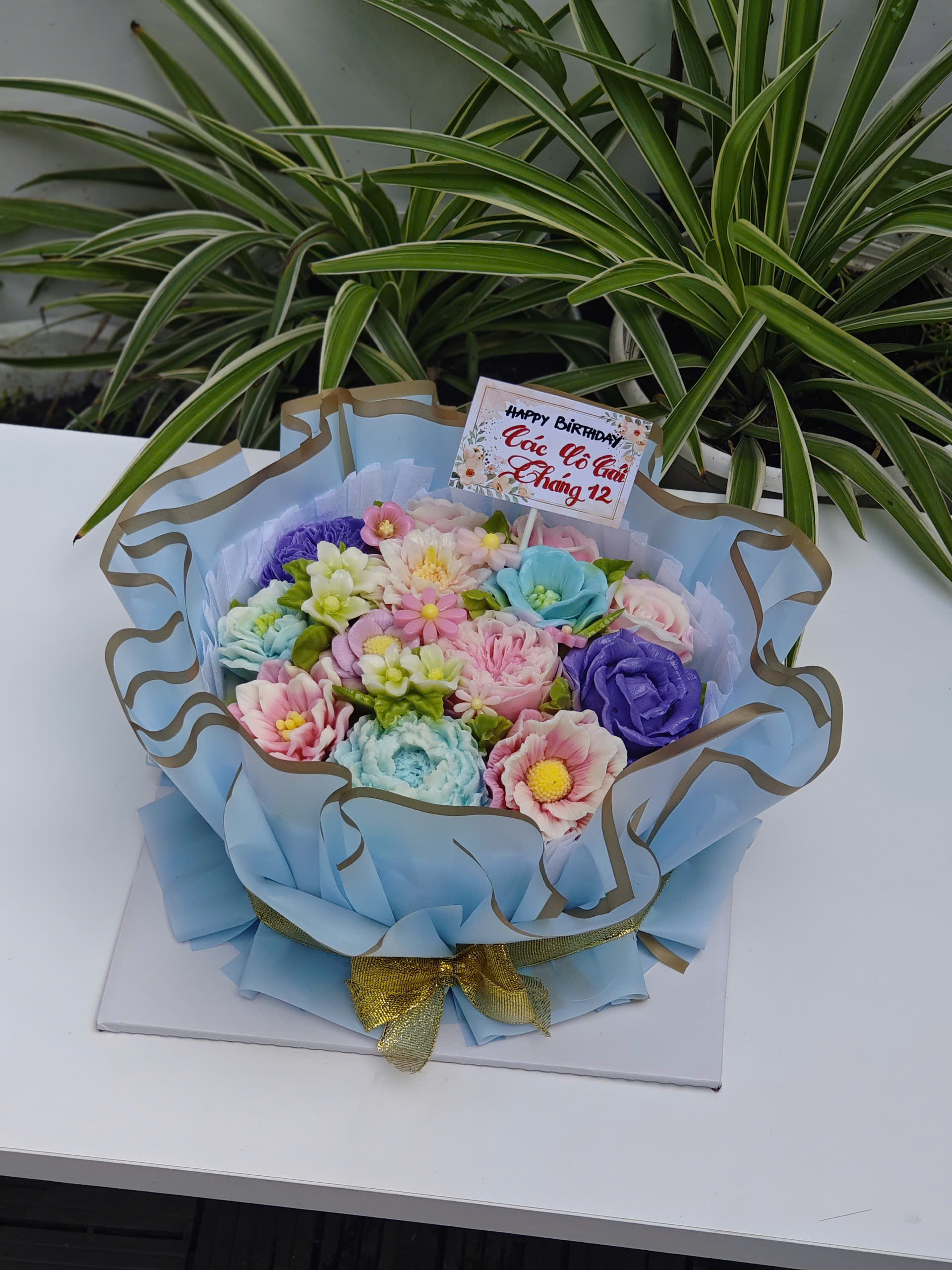 Rau Câu Sinh Nhật Bó Hoa