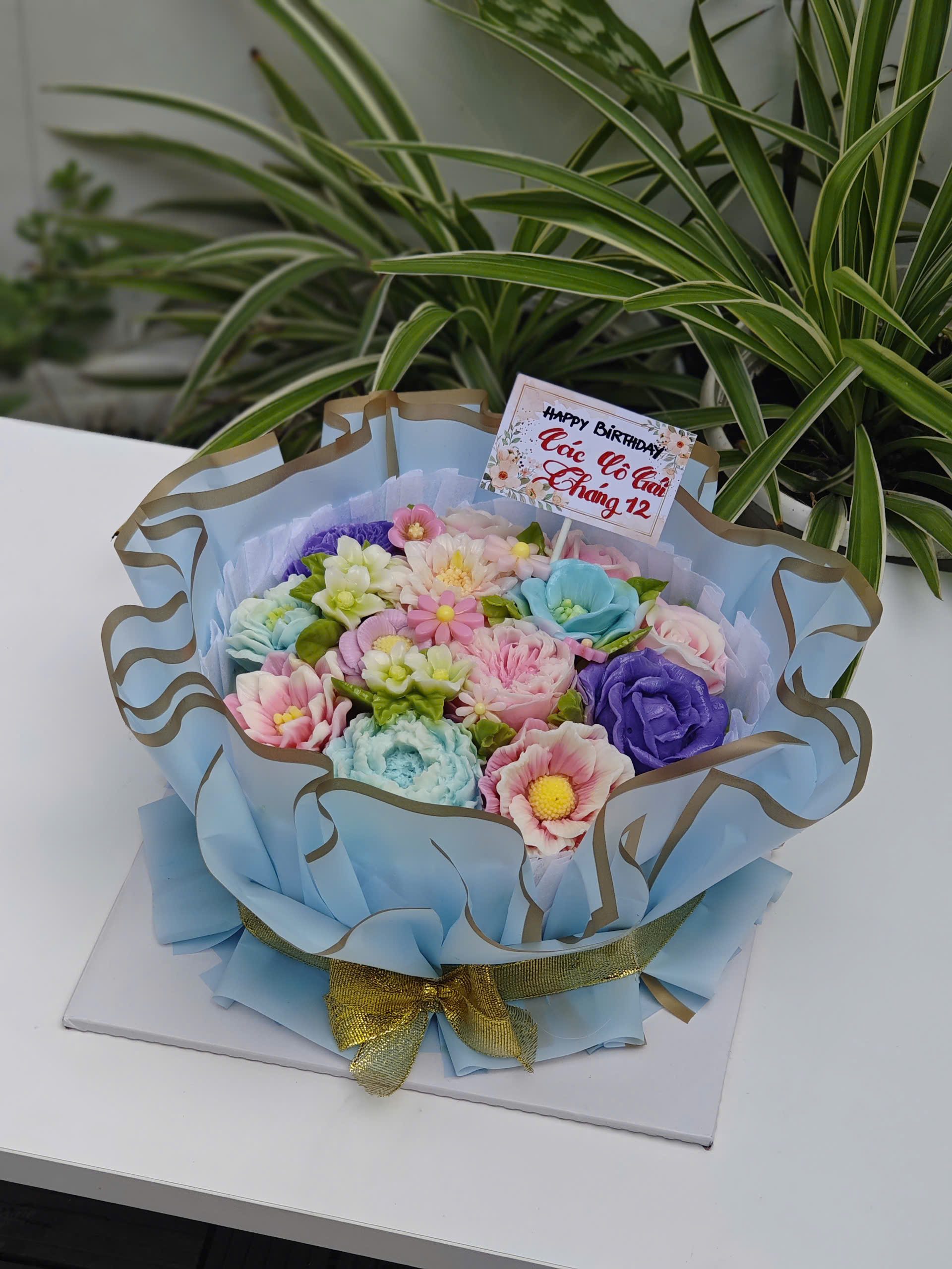 Rau Câu Sinh Nhật Bó Hoa