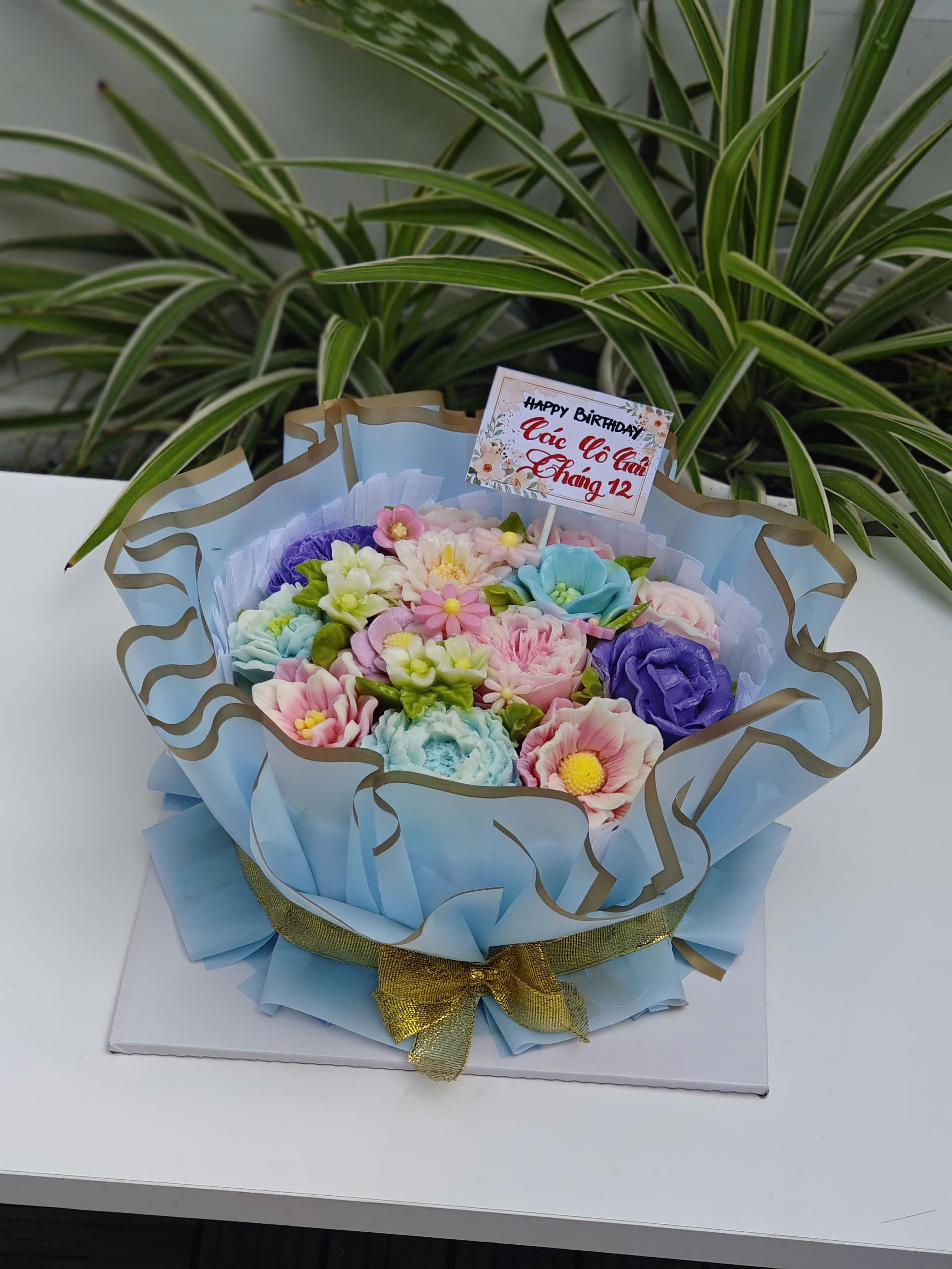 Rau Câu Sinh Nhật Bó Hoa