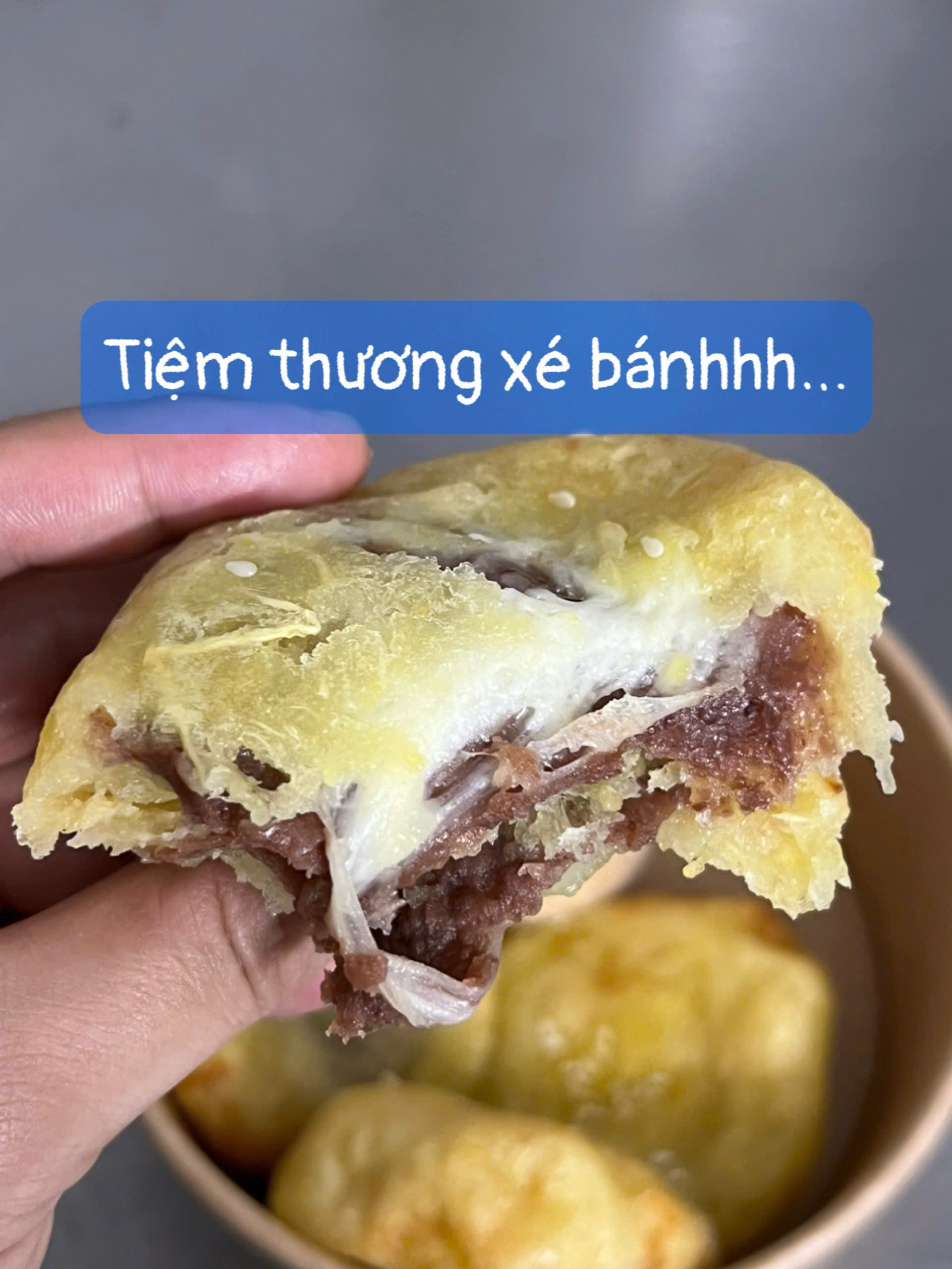 Bánh Sắn Giã Nướng - Nhân đậu xanh sầu riêng - Đậu đỏ mochi