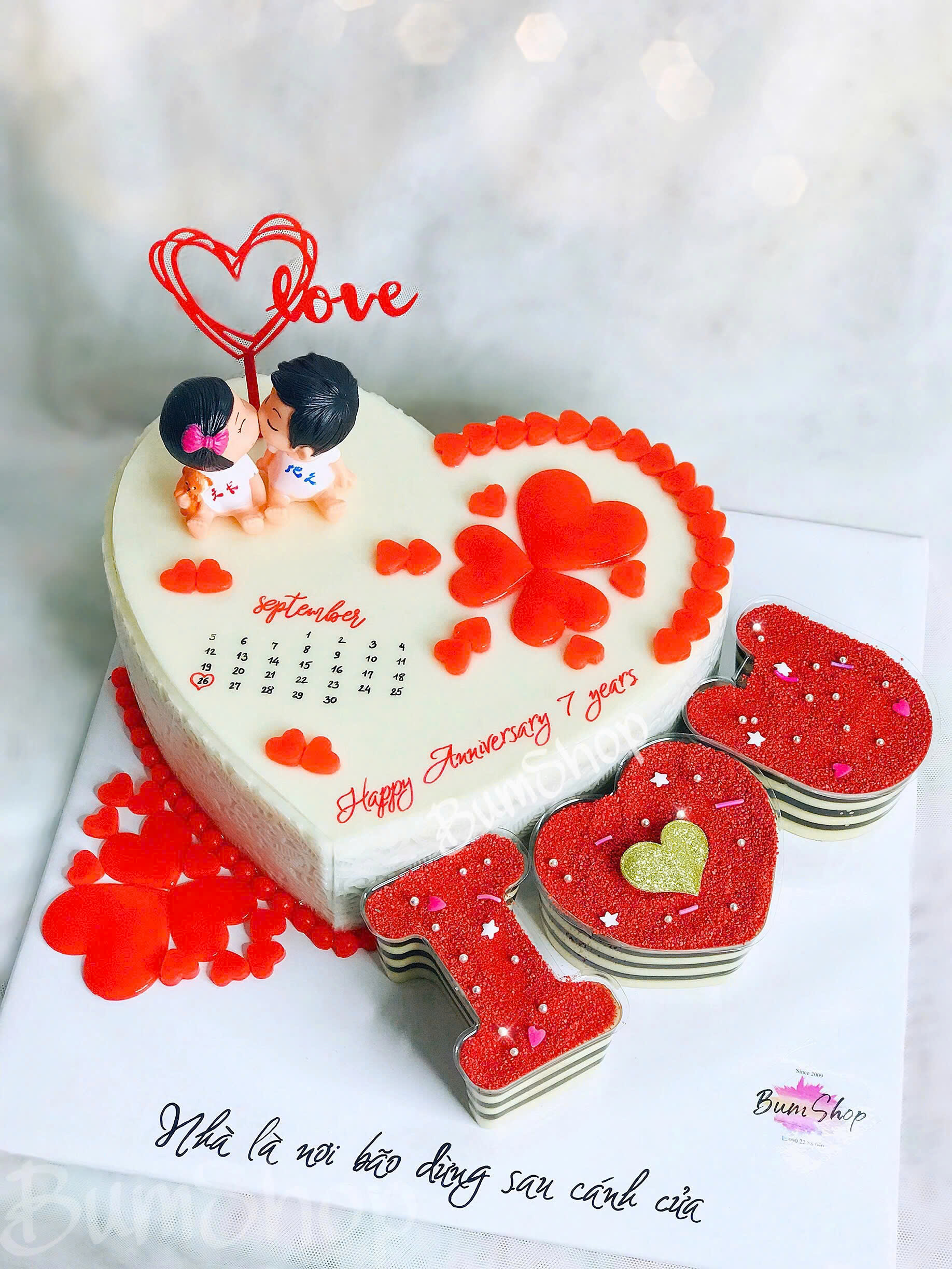 Bánh kỉ niệm tình yêu - valentine - kỉ niệm ngày cưới - Mẫu bánh tham khảo