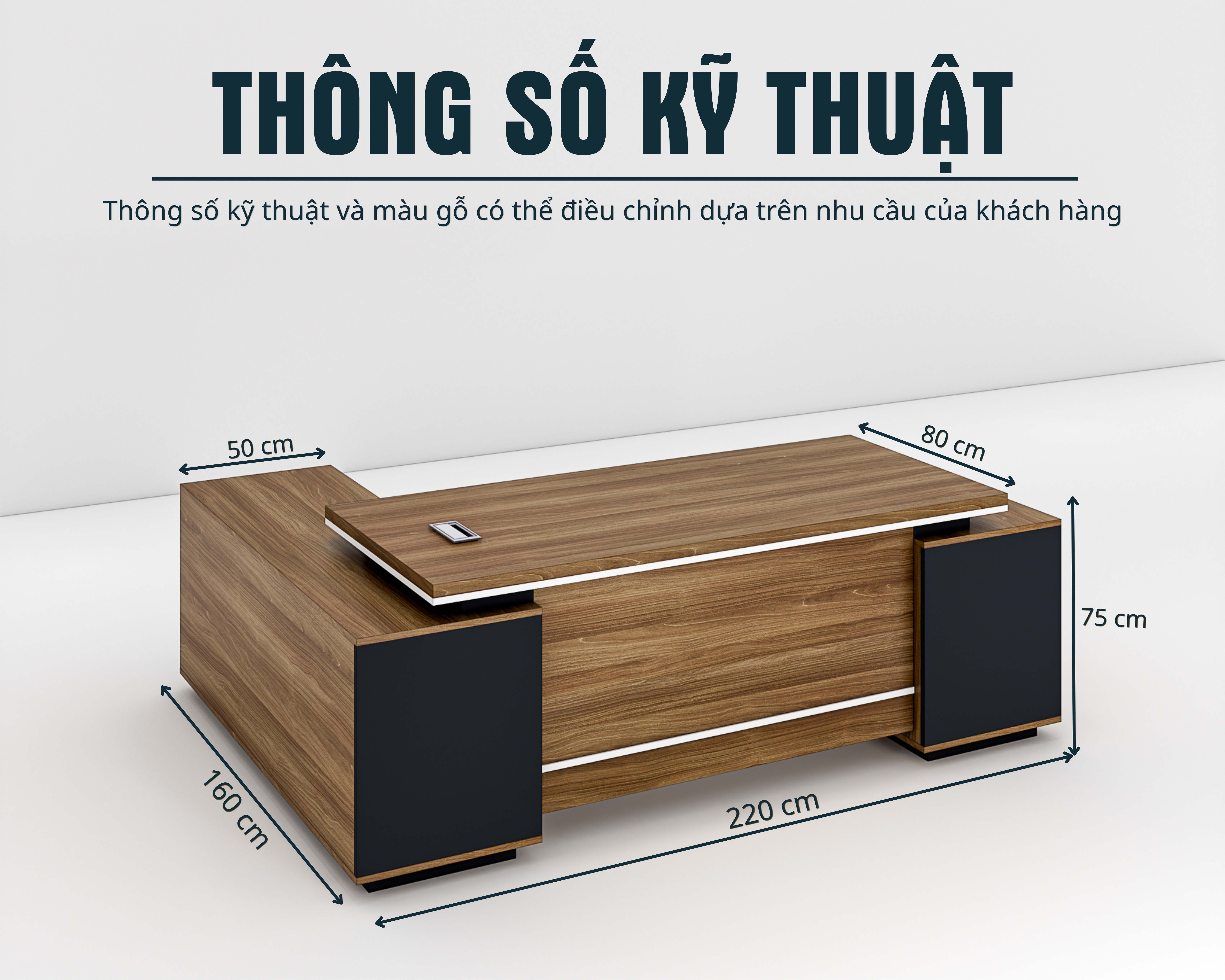 Bàn Giám Đốc BGDSM084 220cmx80cm