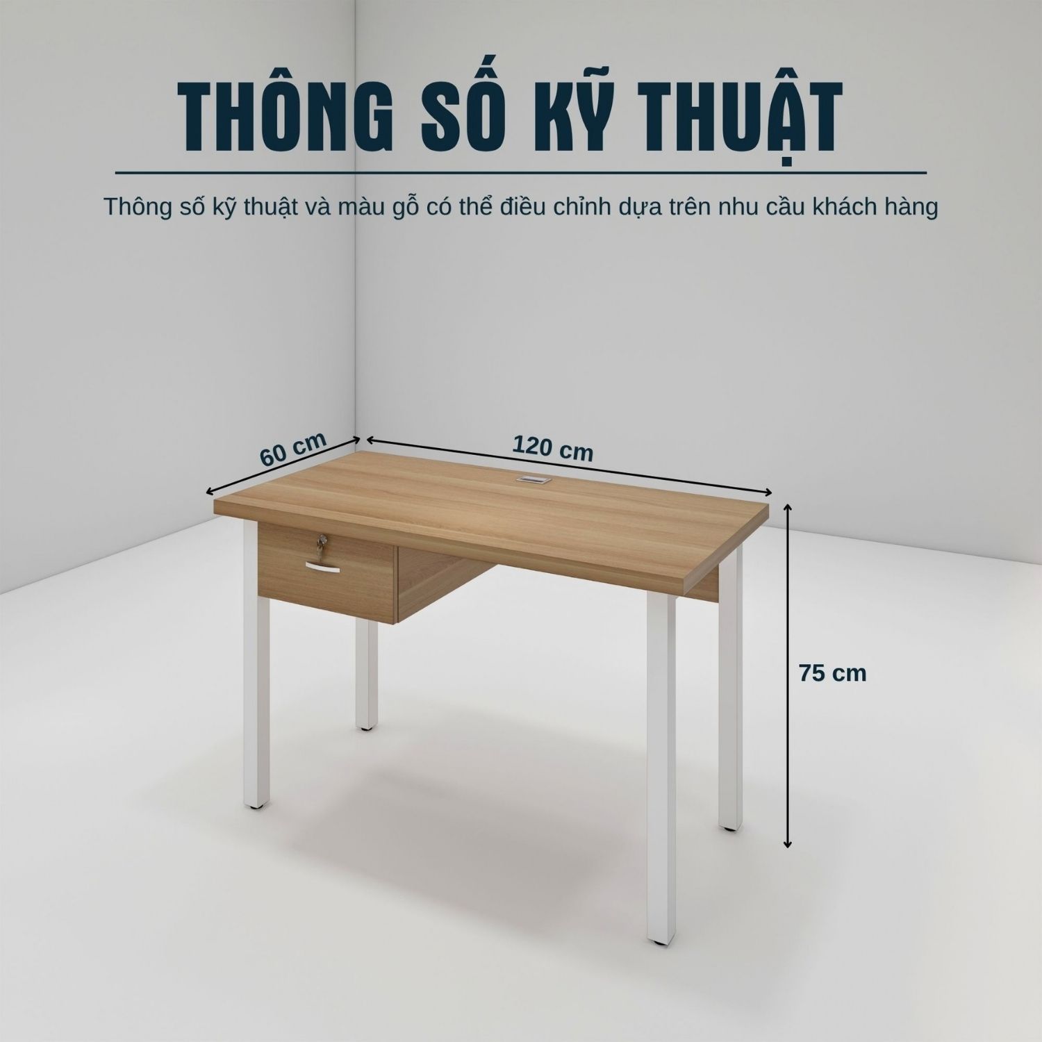 Bàn Làm Việc SMBLV0019 120cm x60cm