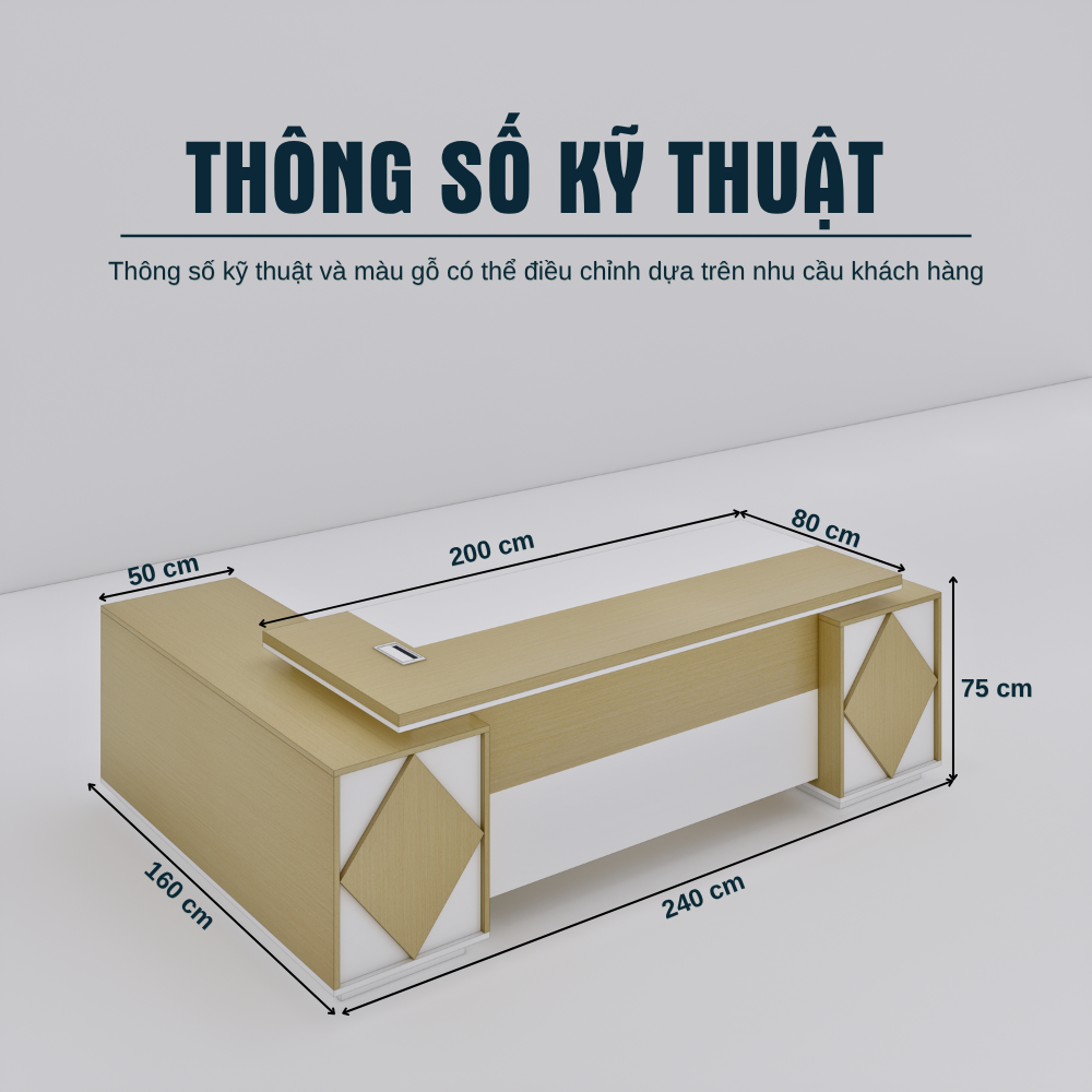 Bàn Giám Đốc BGDSM089 240cmx80cm