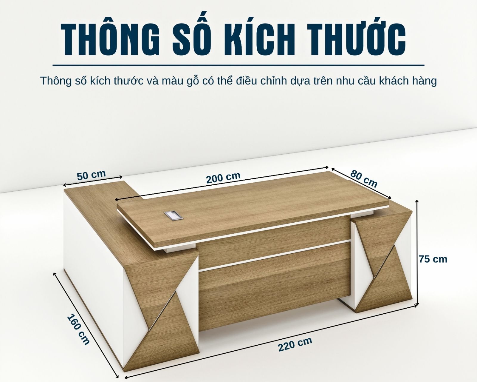 Bàn Giám Đốc BGDSM093 220cmx80cm