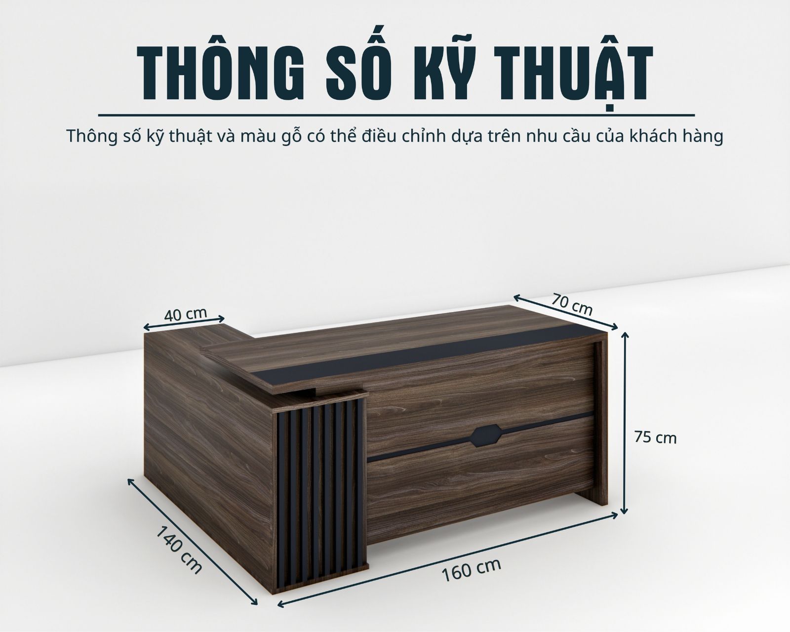 Bàn Giám Đốc BGDSM064 160cmx70cm