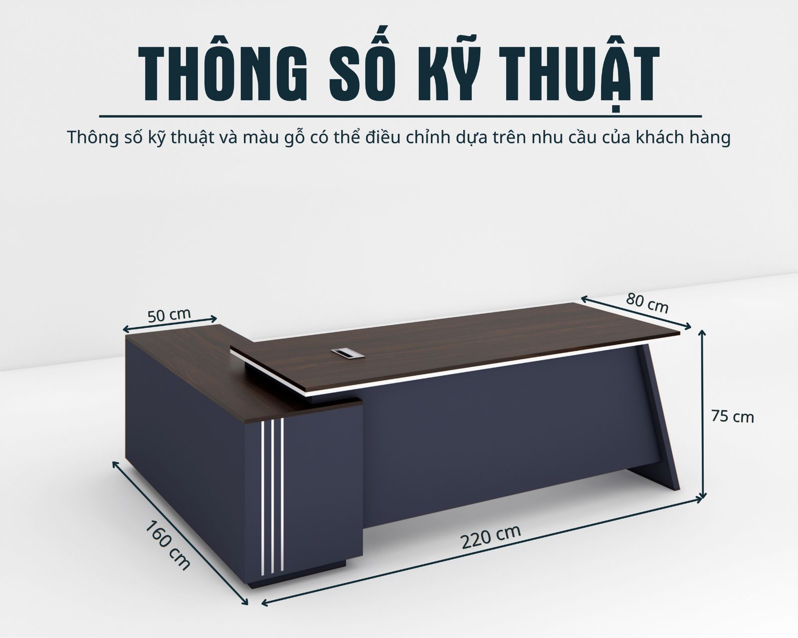 Bàn Giám Đốc BGDSM058 220cmx80cm