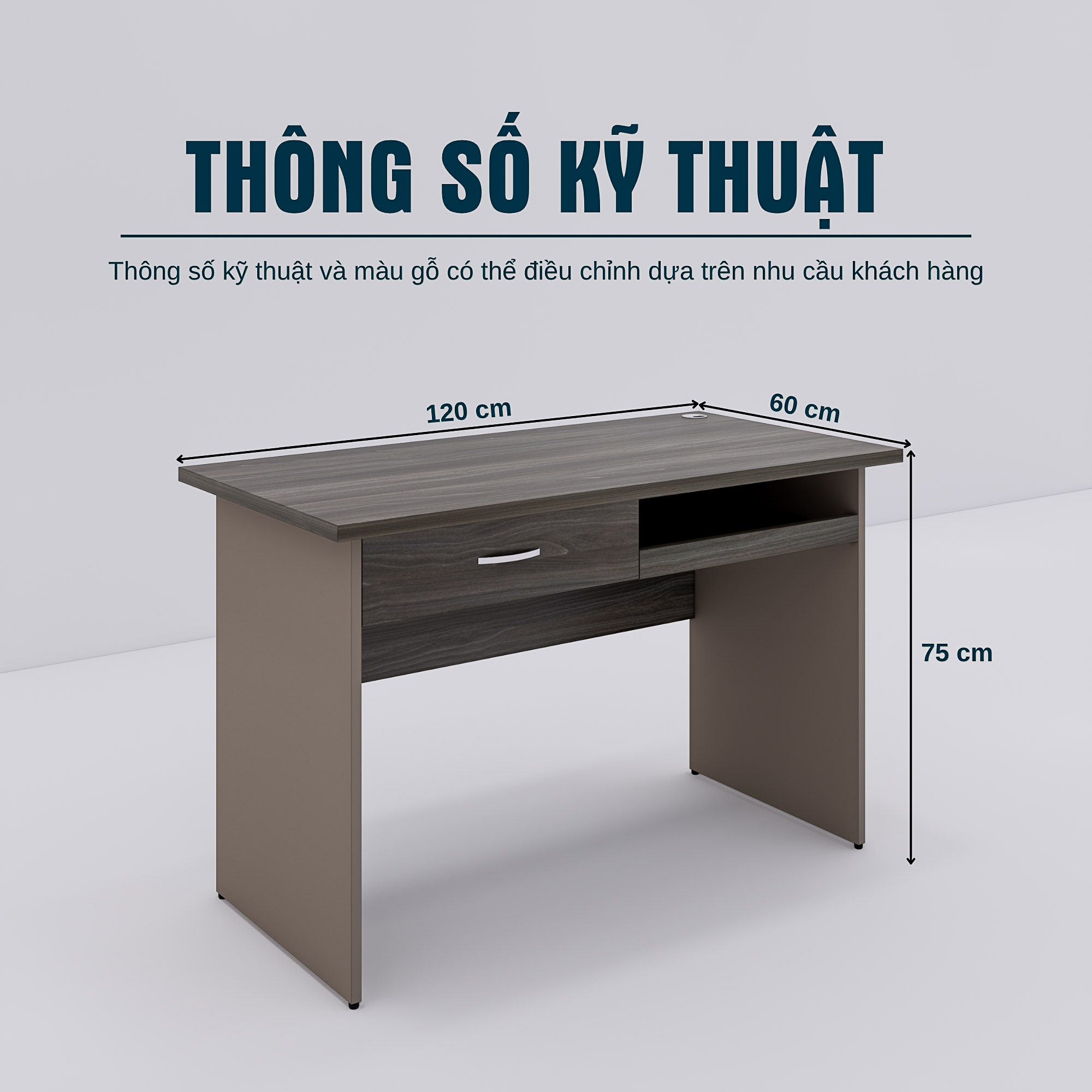 Bàn Làm Việc SMBLV0029 120cm x60cm