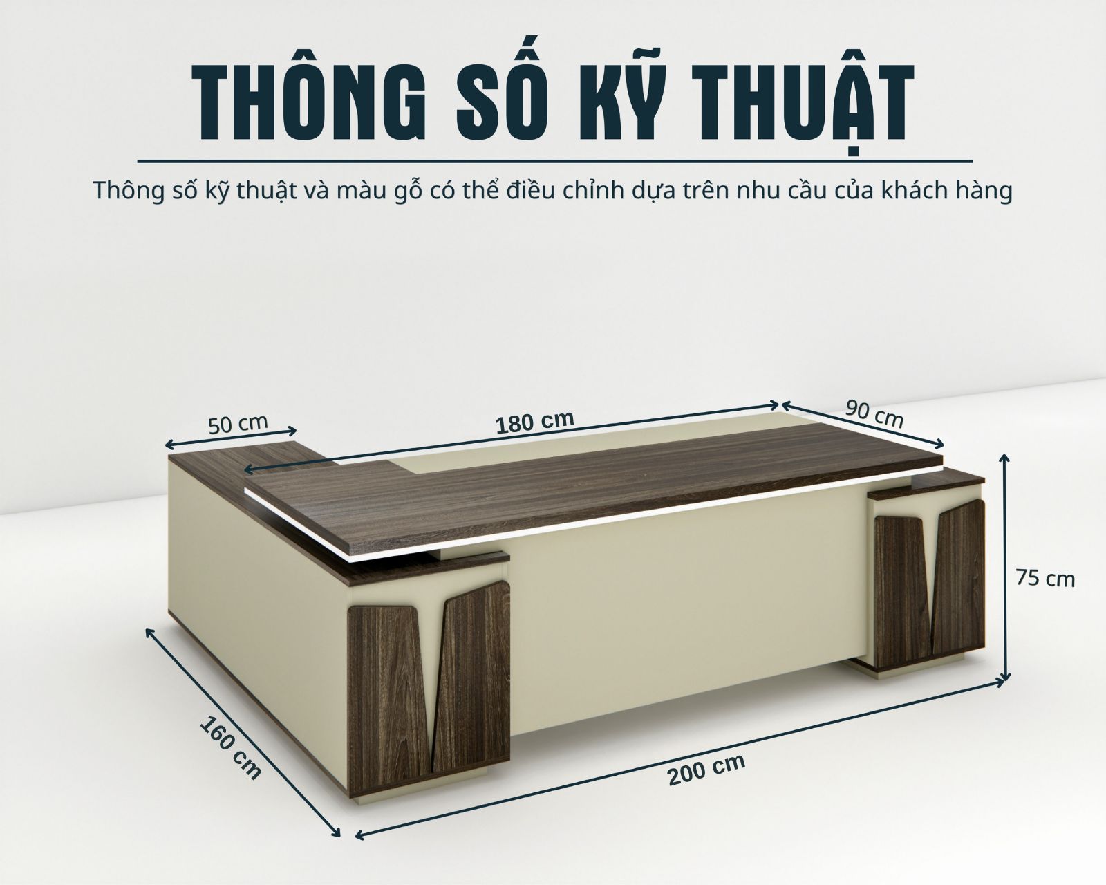 Bàn Giám Đốc BGDSM065 160cmx70cm