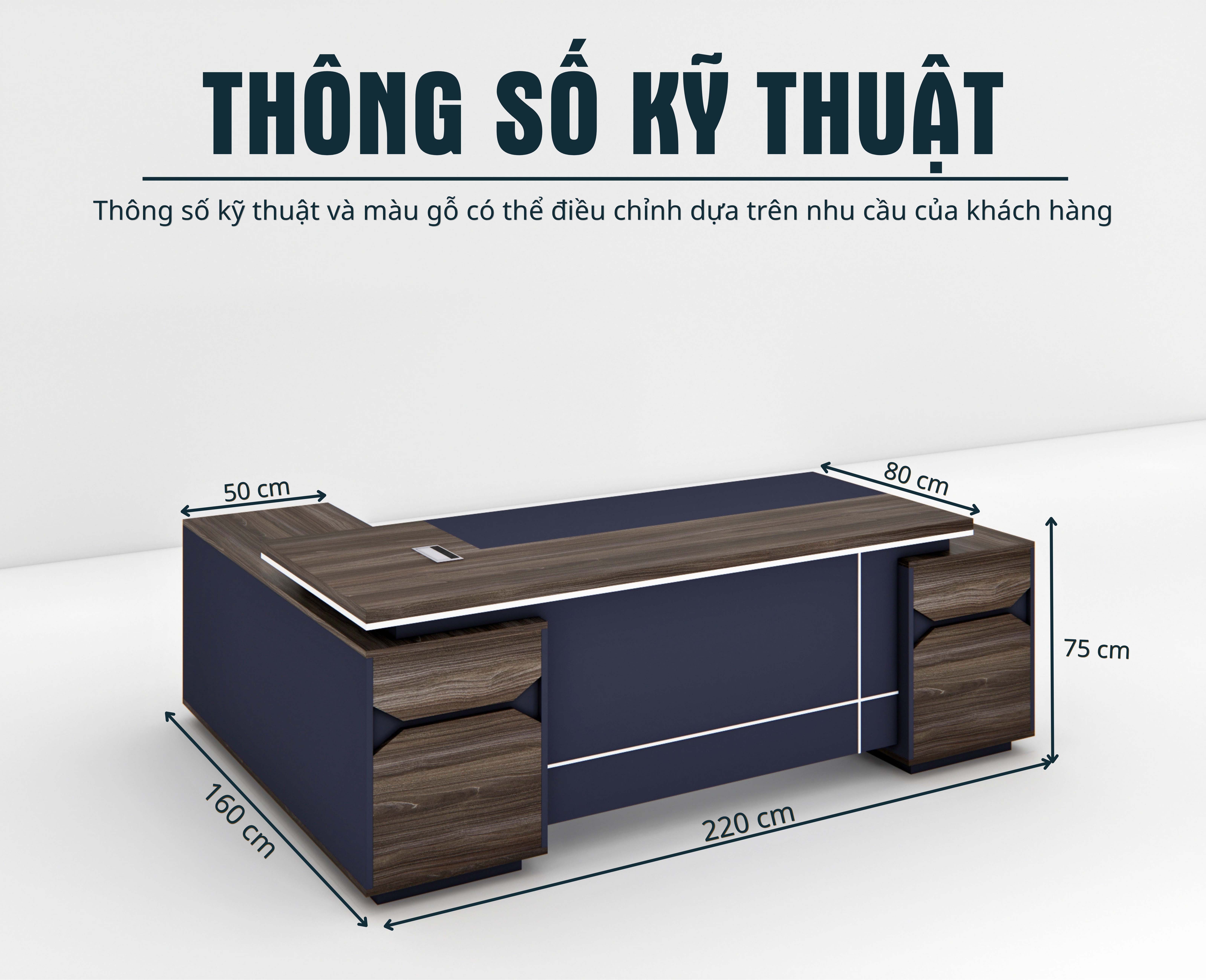 Bàn Giám Đốc BGDSM071 220cmx80cm