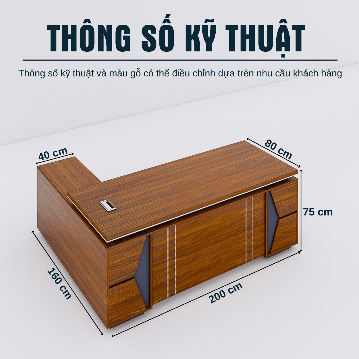 Bàn Giám Đốc BGDSM056 200cmx80cm
