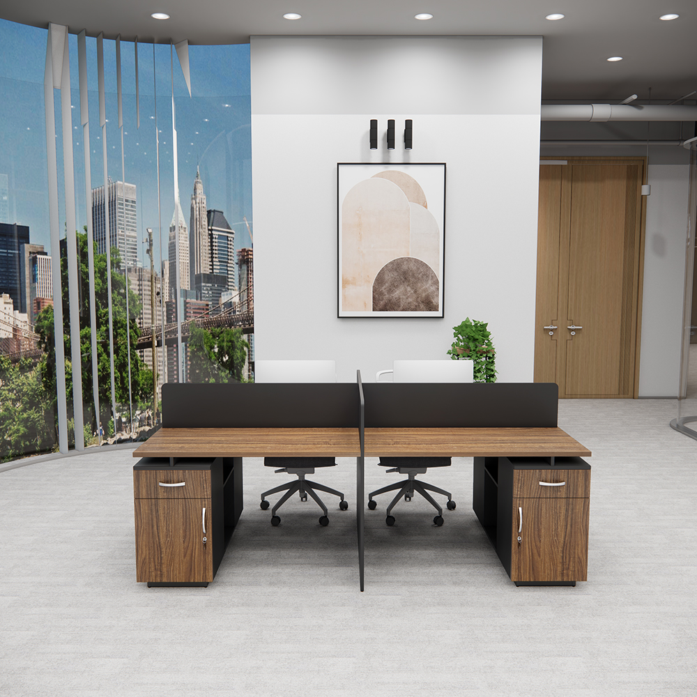 Bàn làm việc 4 người SMBC4003, gỗ MDF phủ Melamin, kích thước 240x120x75cm
