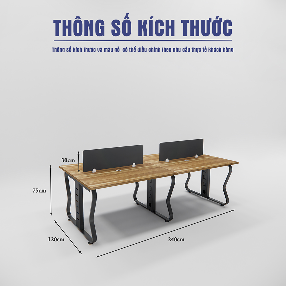 Bàn Cụm 4 SMBC4004 Atlas 240cm x120cm