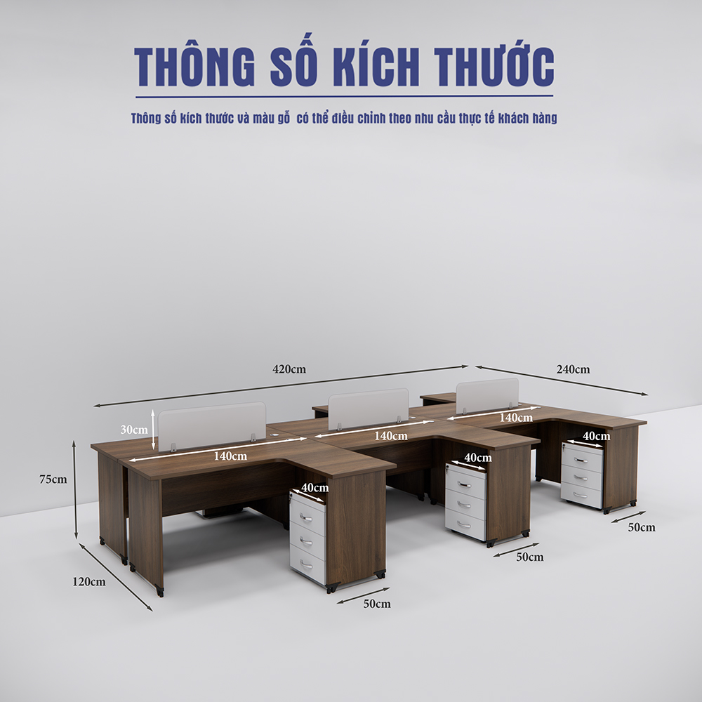 Bàn cụm 6 SMBC6002 420cm x 240cm