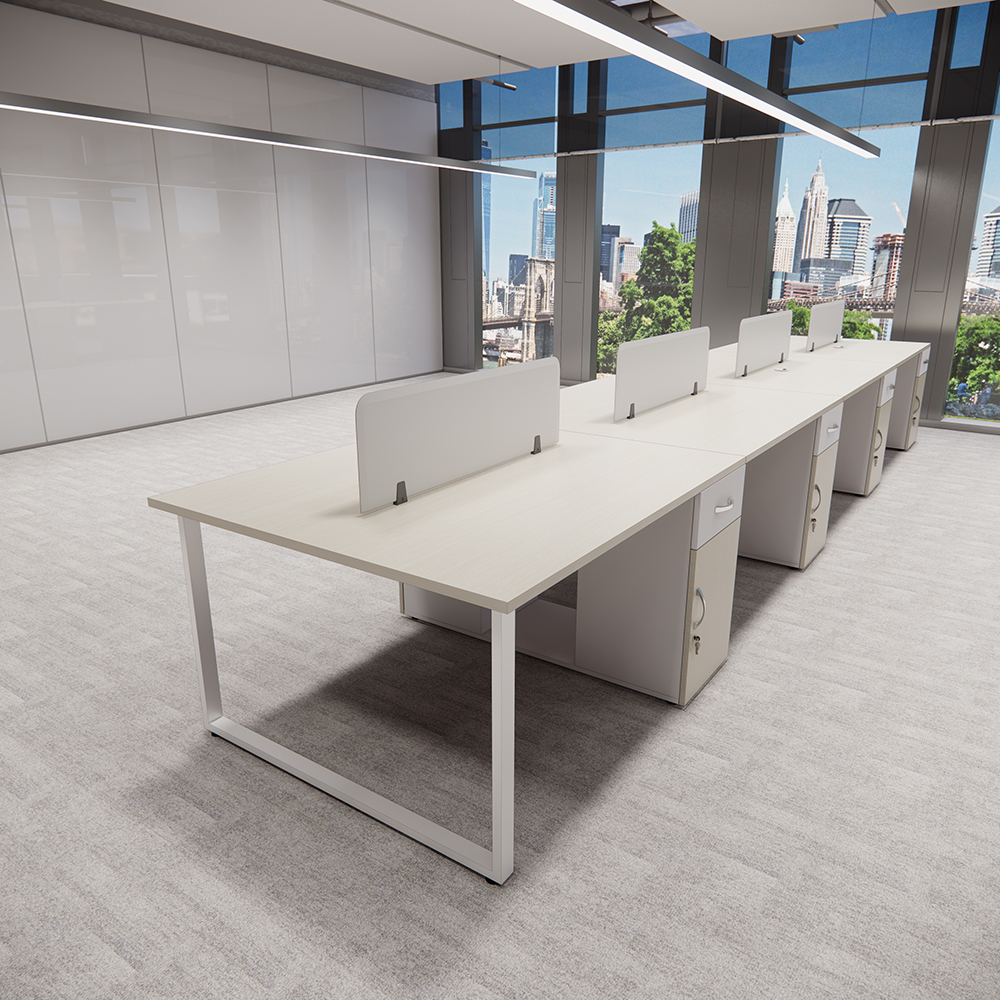Bàn cụm 8 chỗ SMBC8001, gỗ MDF phủ Melamine, kích thước 560x120x75 cm