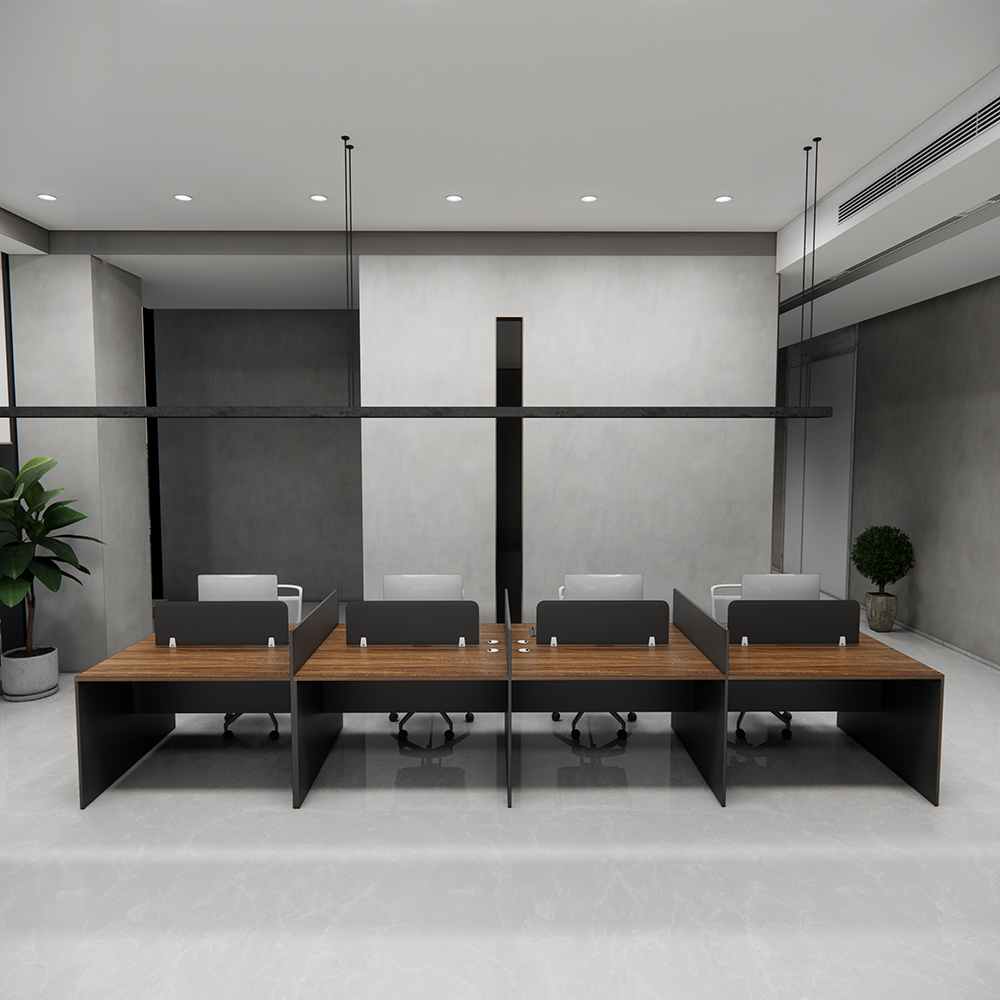Bàn làm việc nhóm SMBC8002, kích thước 480x120x75cm, chất liệu MDF phủ Melamin