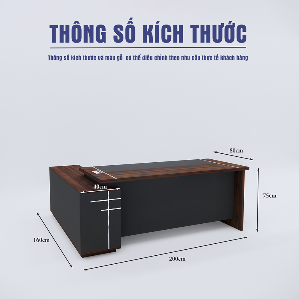 Bàn giám đốc BGDSM039 200cm x80cm