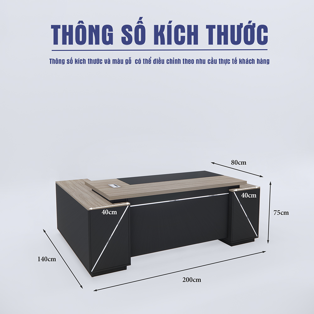 Bàn Giám Đốc BGDSM042 200cm x75cm