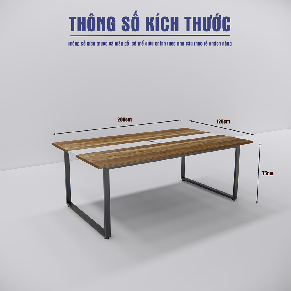 Bàn họp 200cm x120cm SMBHS002