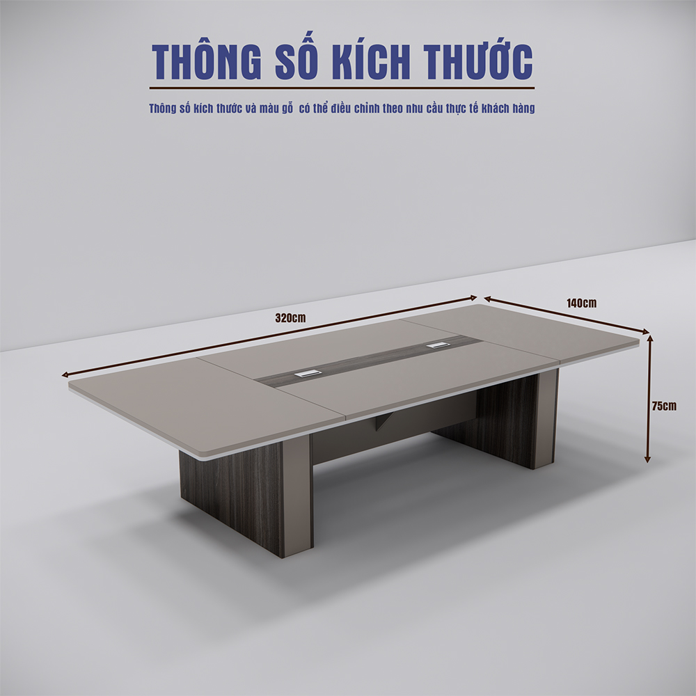 Bàn Họp 320cm x 140cm SMBHG009