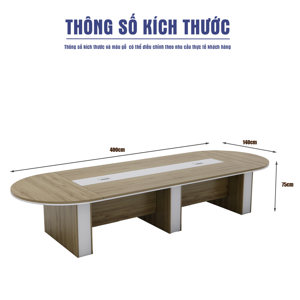 Bàn Họp 400cm x140cm SMBHG015