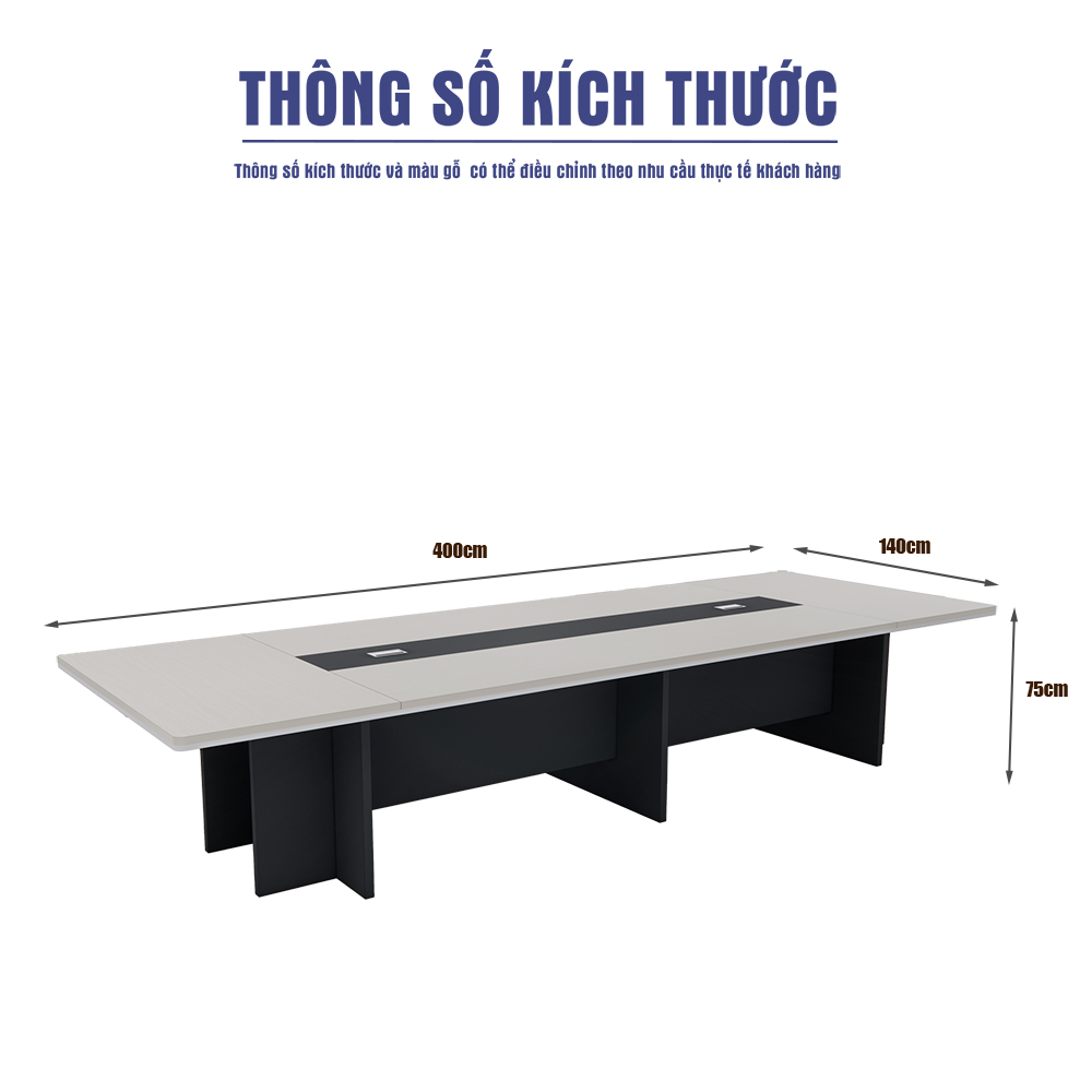 Bàn Họp 400cm x140cm SMBHG016