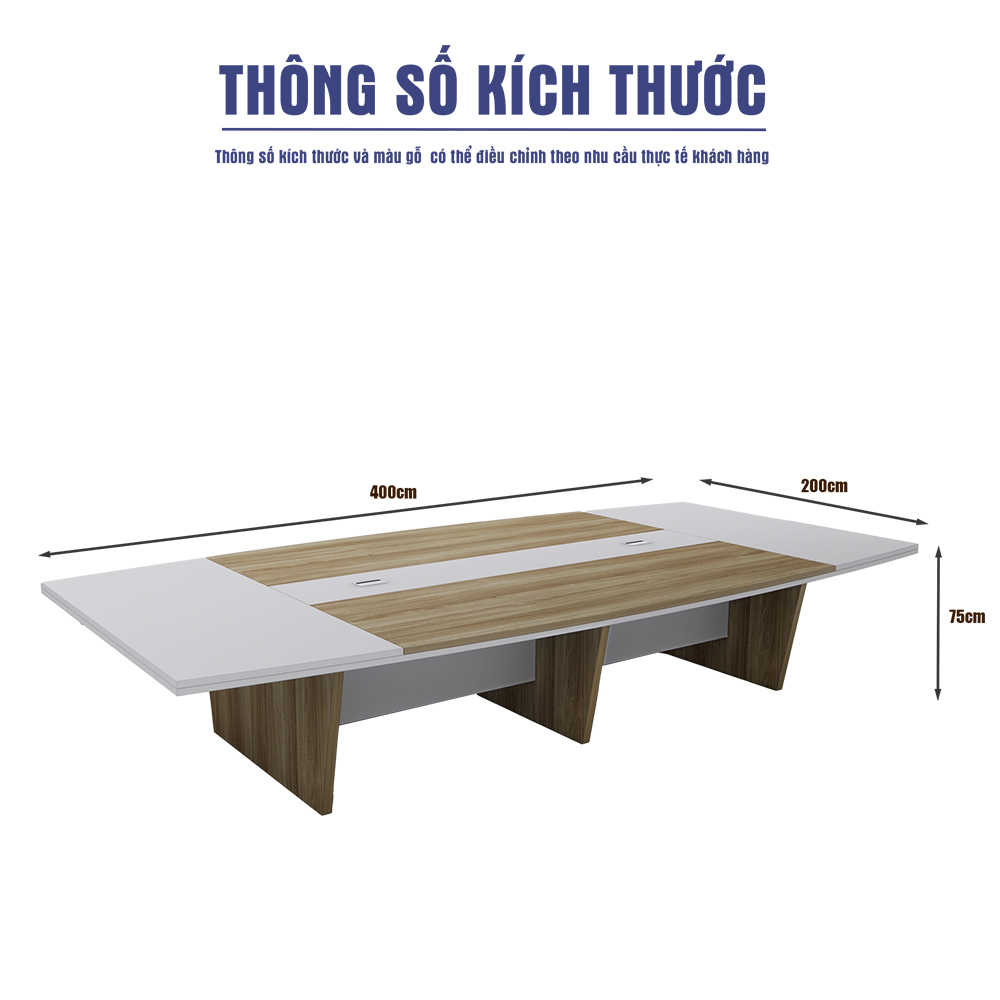 Bàn họp doanh nghiệp SMBHG021, thiết kế chắc chắn, chống trầy xước, dễ vệ sinh
