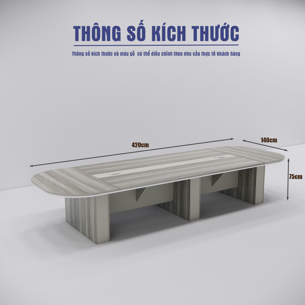 Bàn Họp 420cm x140cm SMBHG022