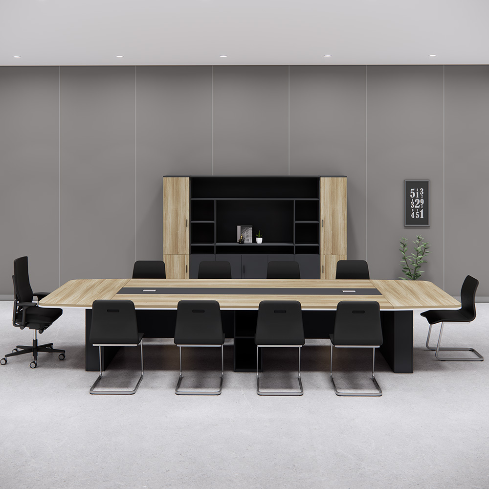 Bàn họp SMBHG025 dài 450cm, thiết kế bo viền thẩm mỹ, bảo hành 2 năm