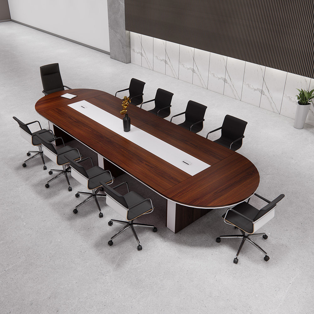 Bàn họp SMBHG029 gỗ MDF phủ Melamin dài 500cm, có nắp luồn dây điện