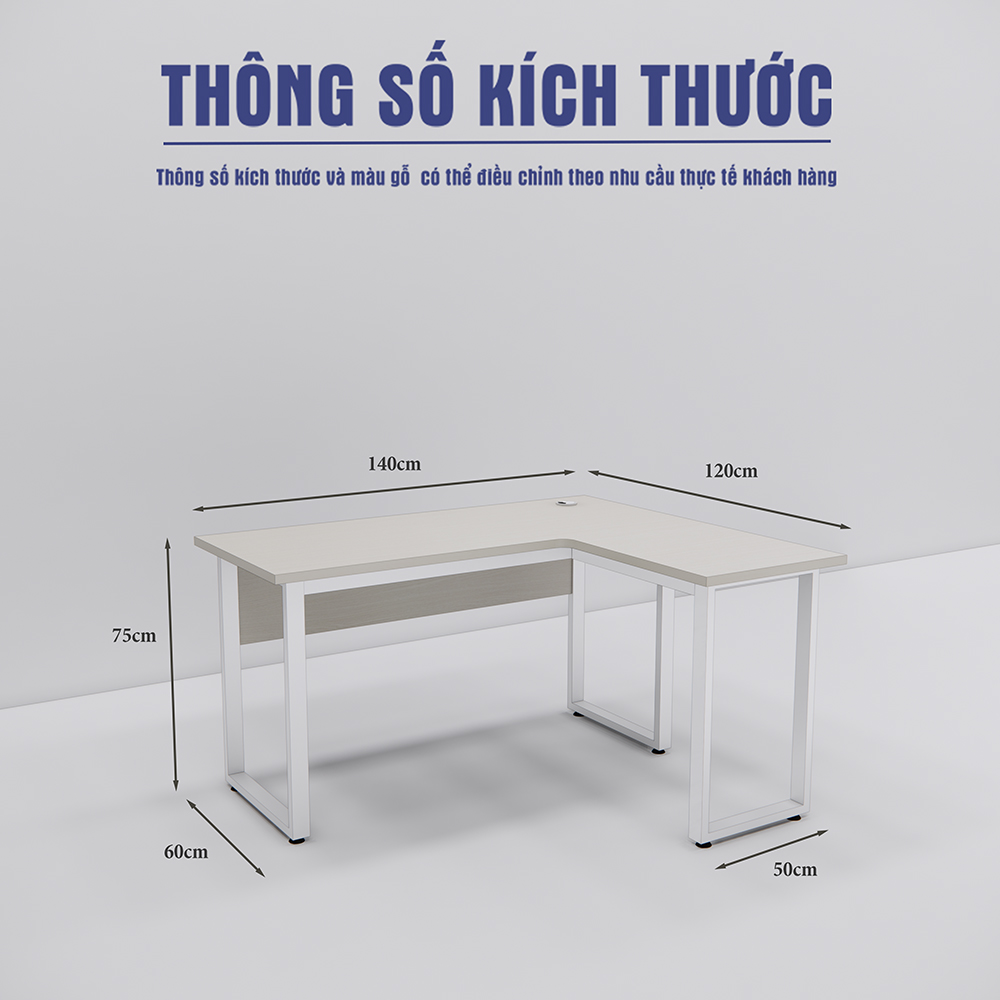 Bàn Làm Việc L SMBLVL005 140cm & 120cm