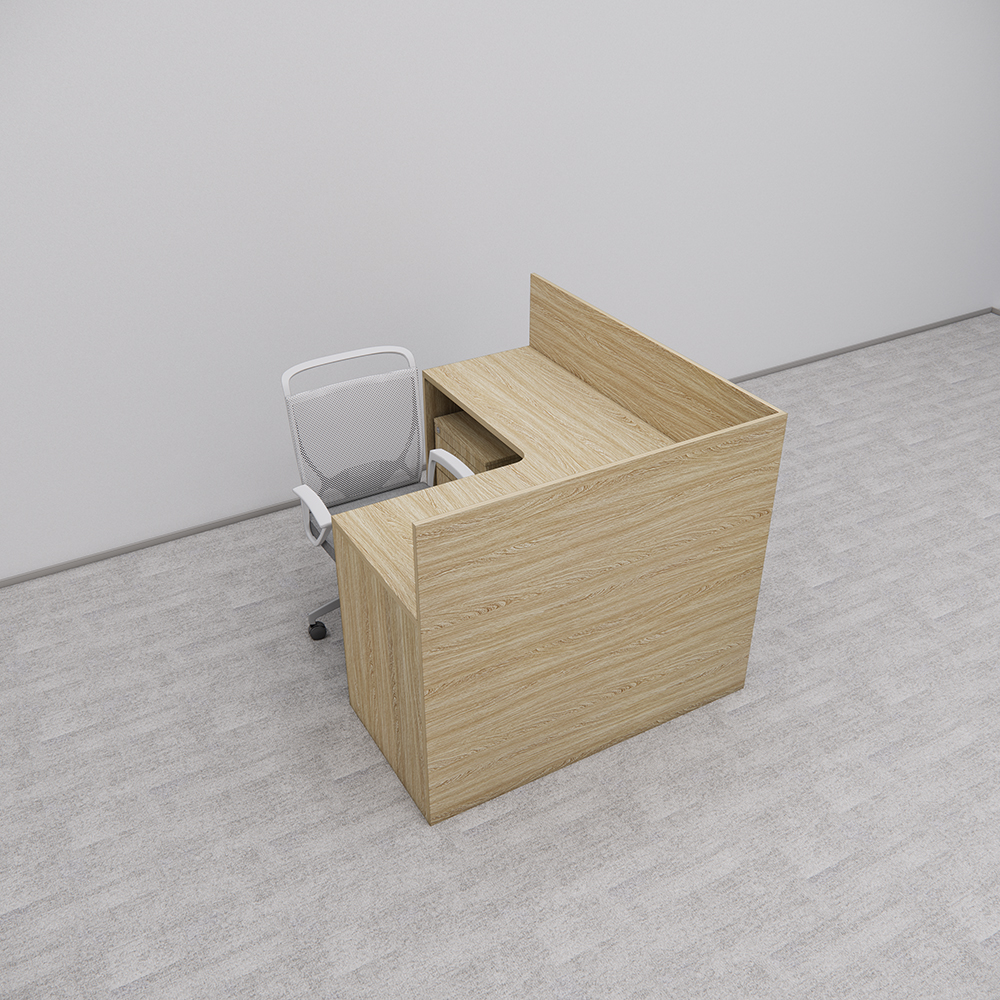 Bàn góc chữ L SMBLVL006, gỗ MDF phủ Melamine, kích thước 140x120cm, cao 105cm, chân bàn 75cm