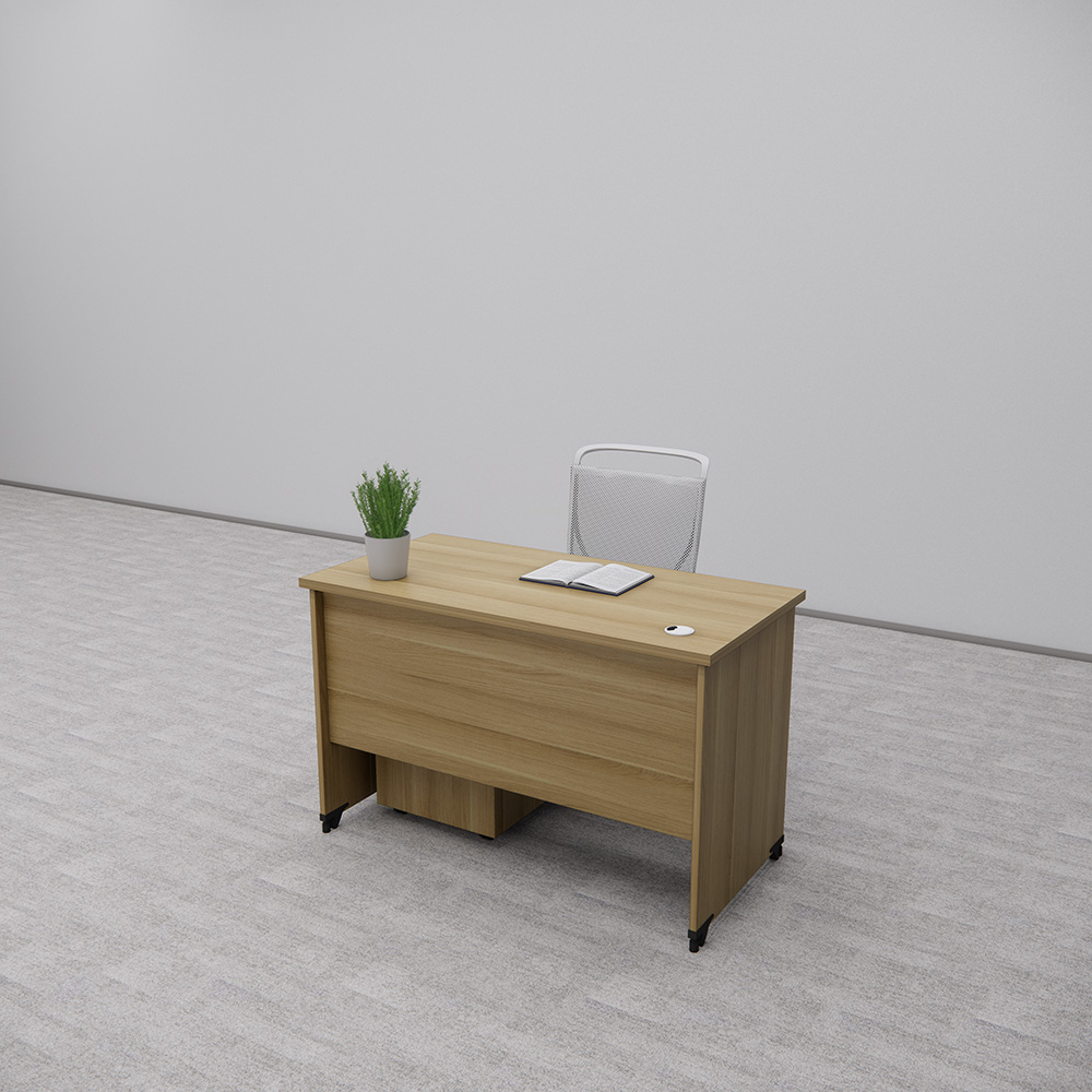 Bàn làm việc SMBLV001 gỗ MDF phủ Melamin, kích thước tiêu chuẩn 120x60x75cm, có hộc tủ 3 ngăn